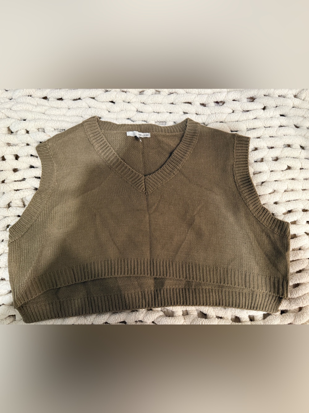 Oak + Fort Cropped Sweater Vest